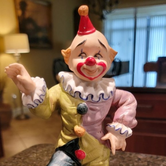 Lefton Non Musical Vintage Clown Japan Figurine